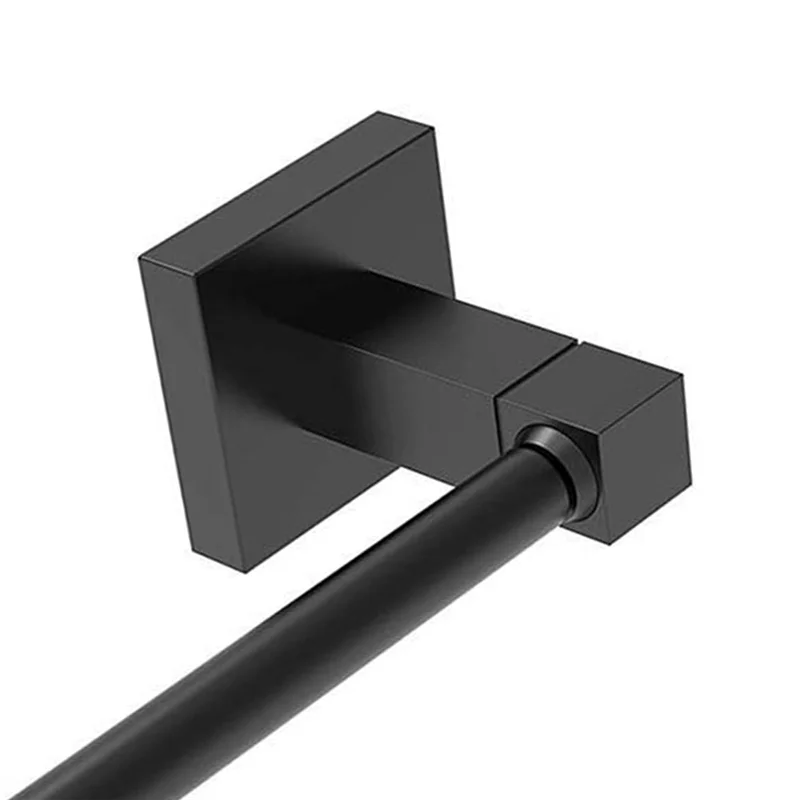 Black Stainless Steel Toilet Paper Holder Double Post Pivot Square Paper Towel Holder Toilet Toilet Holder-AT64