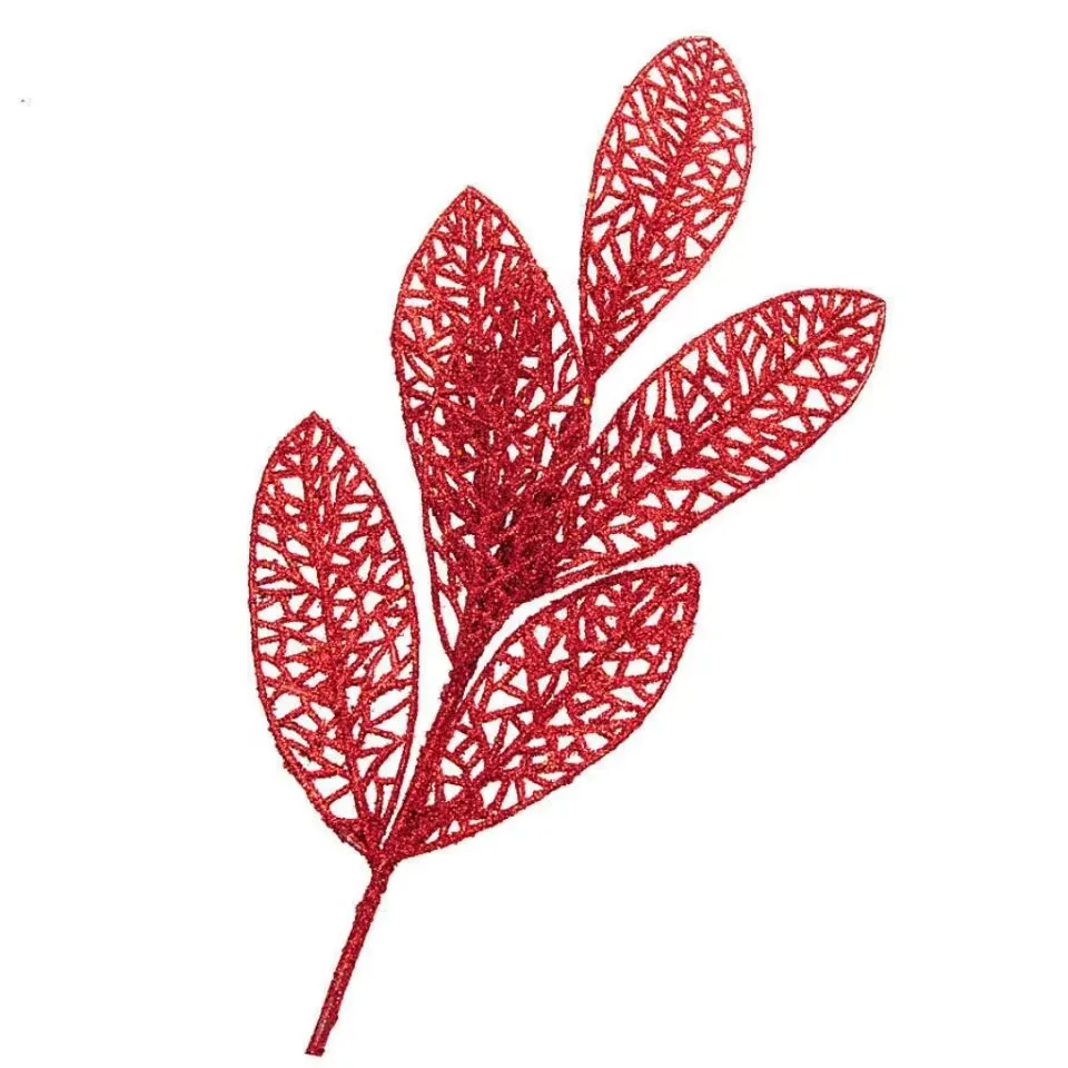 

Simulated Gold Powder 32cm Hollow Christmas Leaves Christmas Tree Flower Arrangement Diy Home Decoration Fake Flowers And Leaves