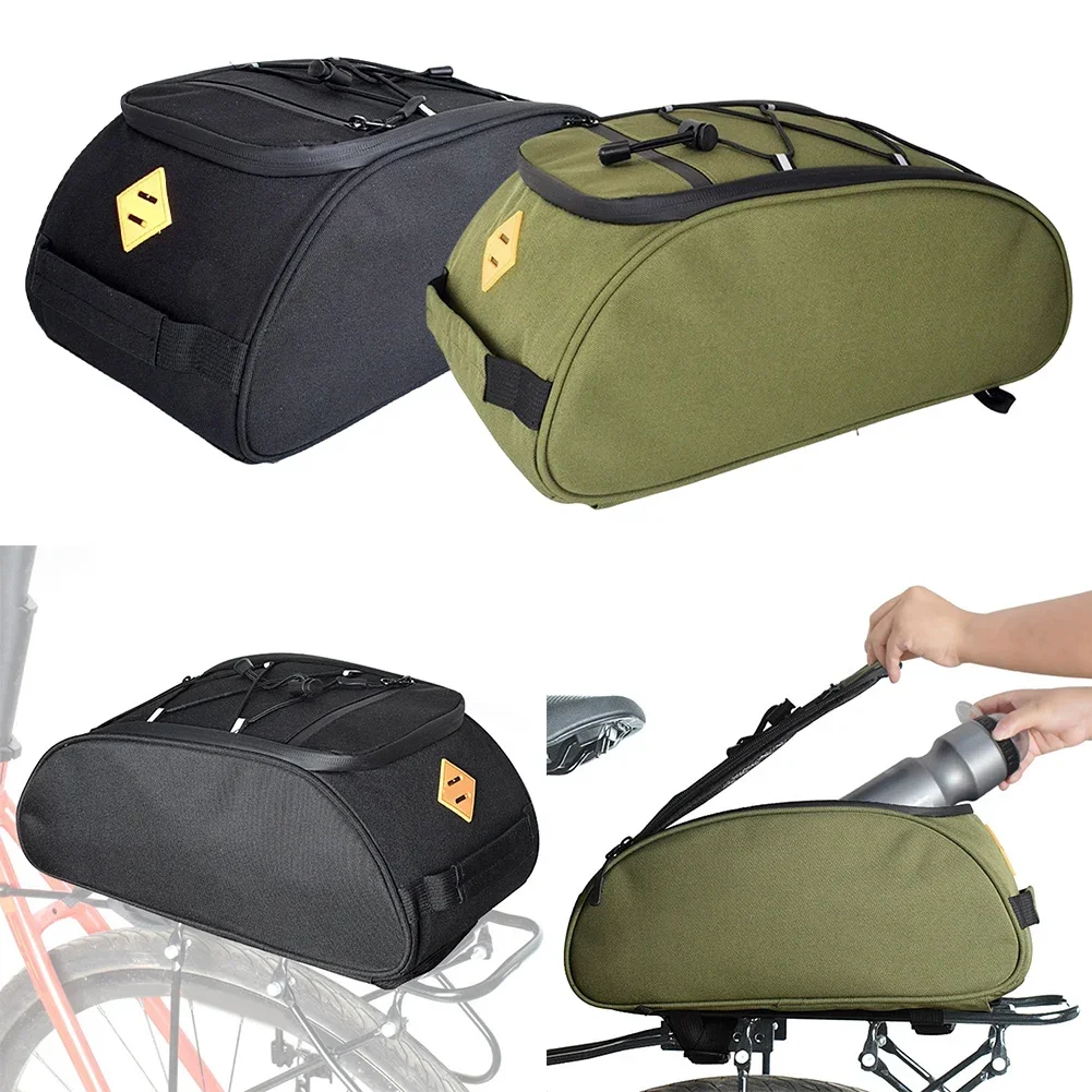 1PC 8L Bicycle Trunk Bag Waterproof Nylon Rear Rack Pannier With Quick Release & Shoulder Strap For MTB Commuting