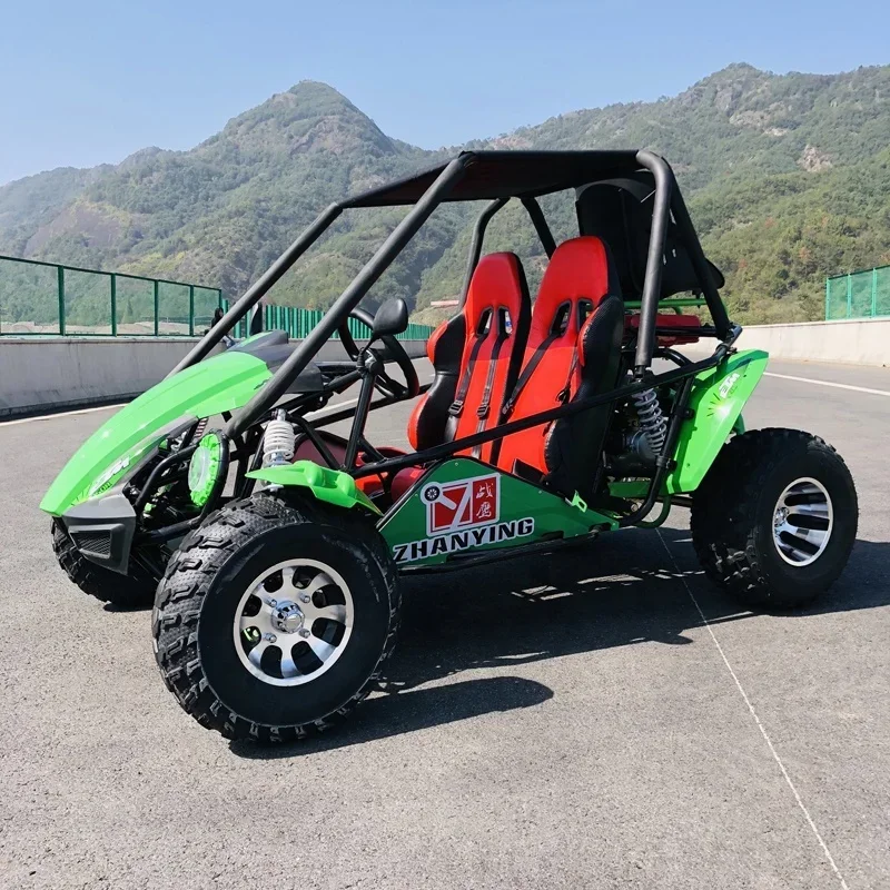 Goedkope Gas Benzine Aangedreven 150cc Frame Volwassen Buggy Go Kart 2 Seater Benzine 80 Km/h 10 Inch Velg Off Road Go Kart