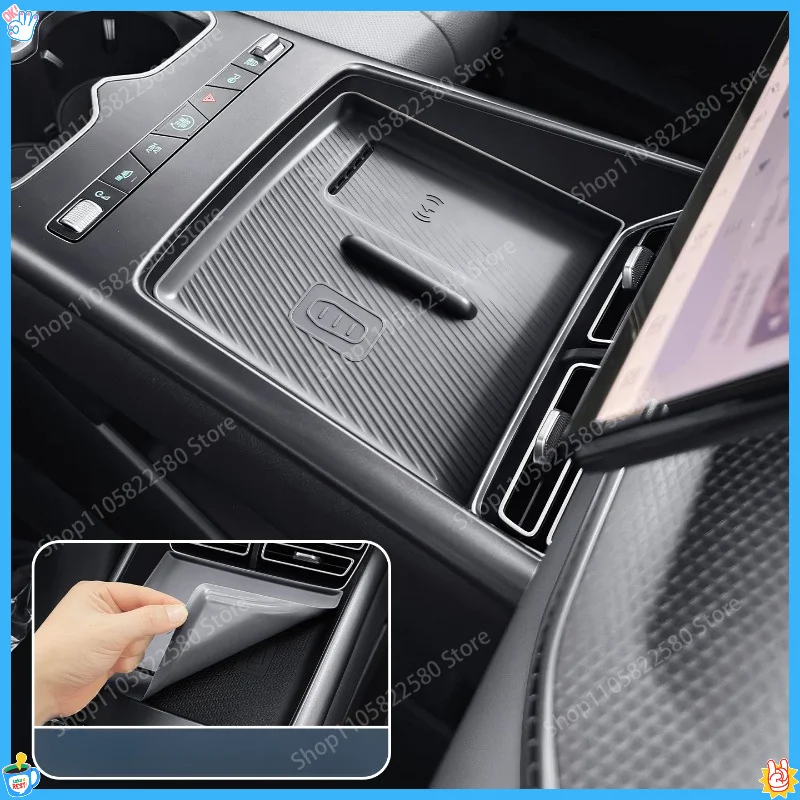 For BYD Song Pro Sealion 5 DM-i Center Console Wireless Charging Silicone Mat Anti-slip Dustproof Car Interior Accessories