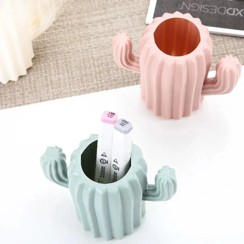 European Plastic Vase Home Decoration Anti-ceramic Cactus Vase Flower Pot Wedding Decoration Unbreakable Creative Pen Holder