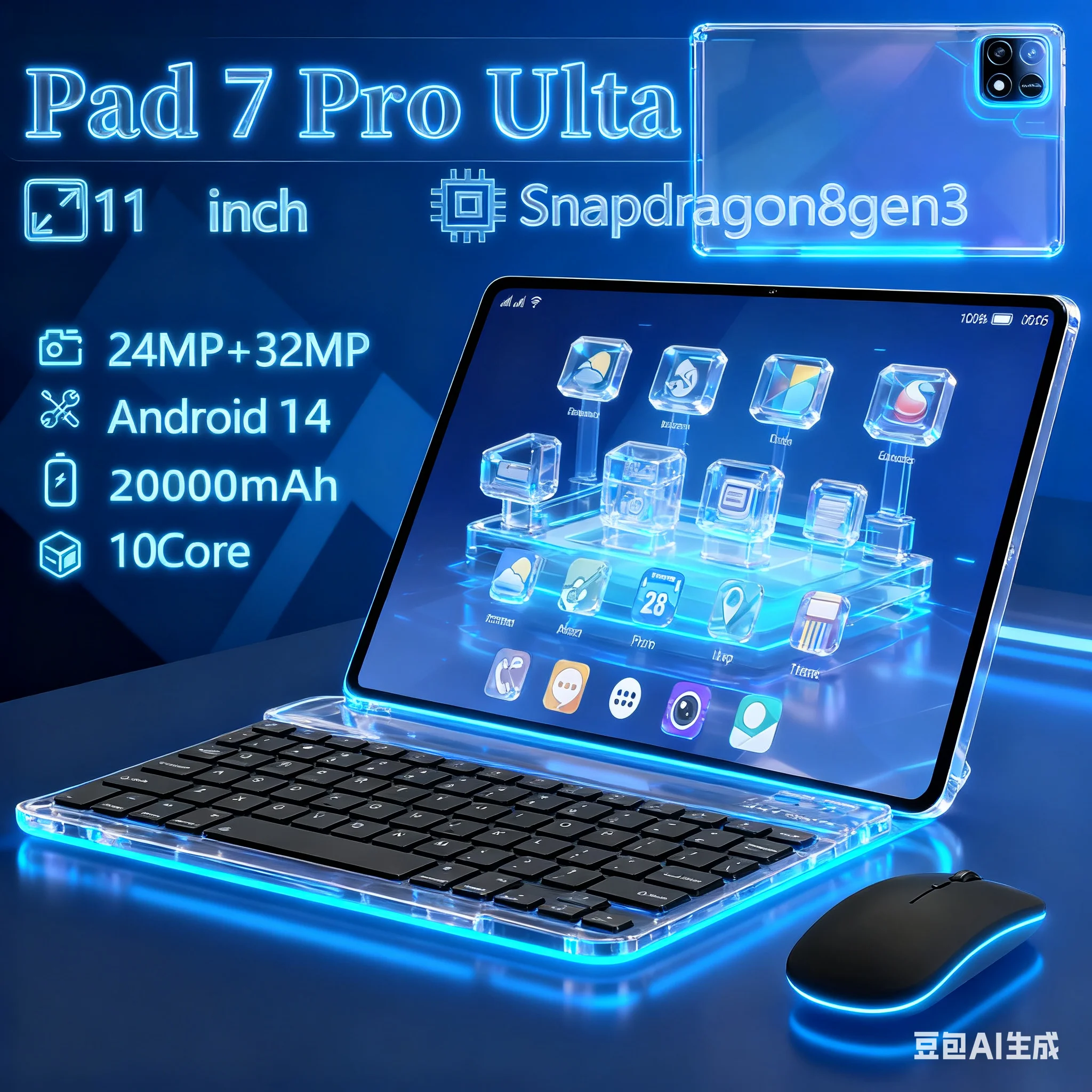 yZ[z2025NV^IWiO[oŃ^ubgPC Pad 7 ProASnapdragon 8gen3ځAAndroid 14 HD 4KA22GB + 2TBAfASIM 5GWIFIΉ