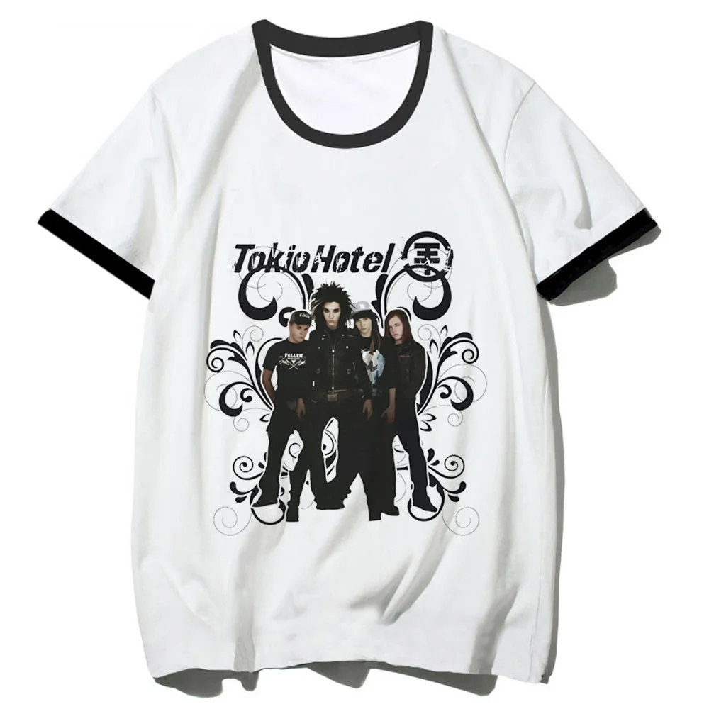 Tokio Hotel girl Grunge Classic Comfortable Y2k Psychedelic Gothic t shirt korean clothes 2000s Retro streetwear 2000s kawaii