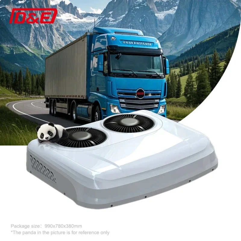 Scroll Compressor DC Inverter 12V 24V Cooling Capacity Double Fans Rooftop Parking Air Conditioner For Trucks Vans RVs