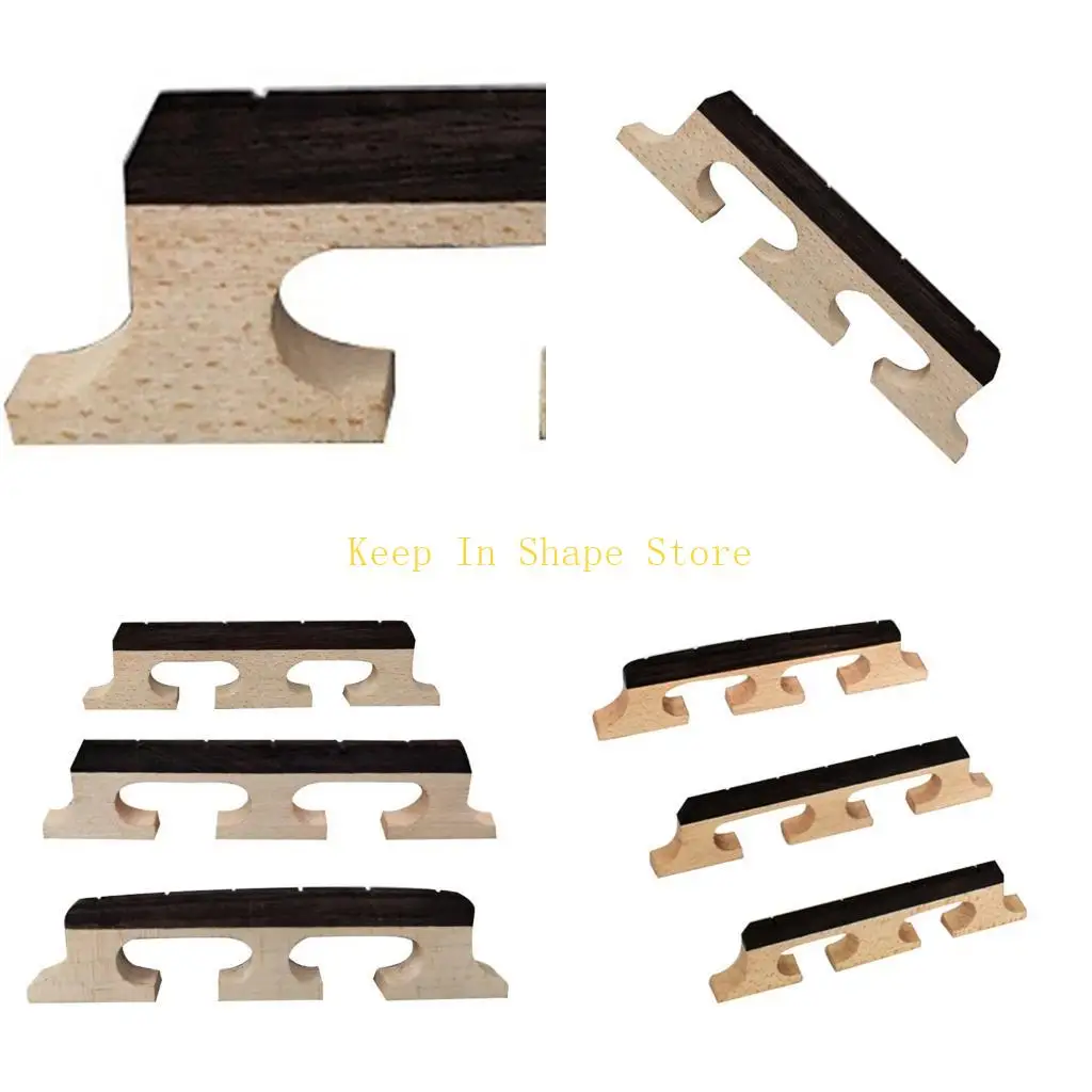 U1JC 3 Footed Standard Banjo Bridge Enhances Tone And Resonance