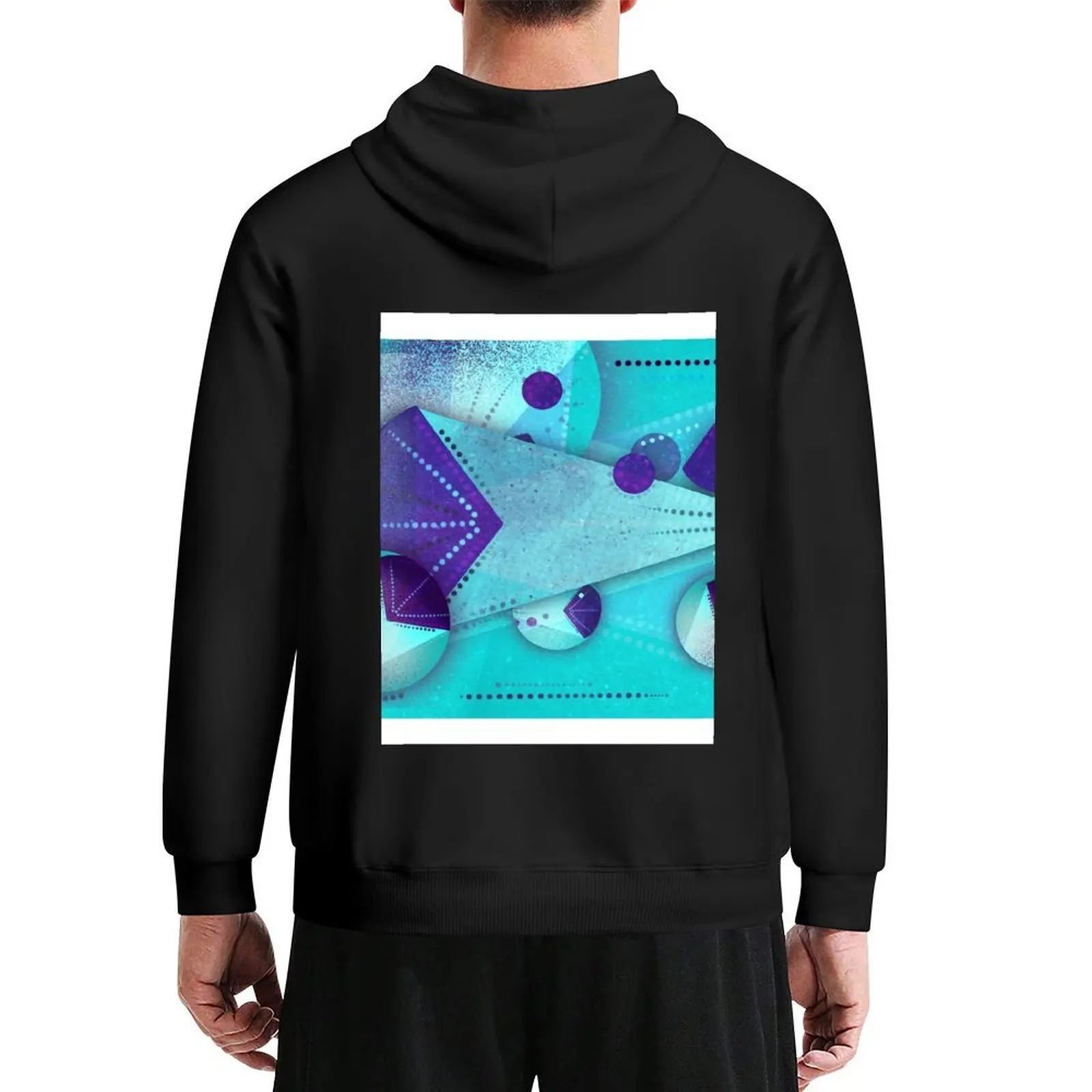 

Cyber Purple- A stream of shapes and colors Hoodie korean clothes mens designer clothes autumn men clothes tracksuit