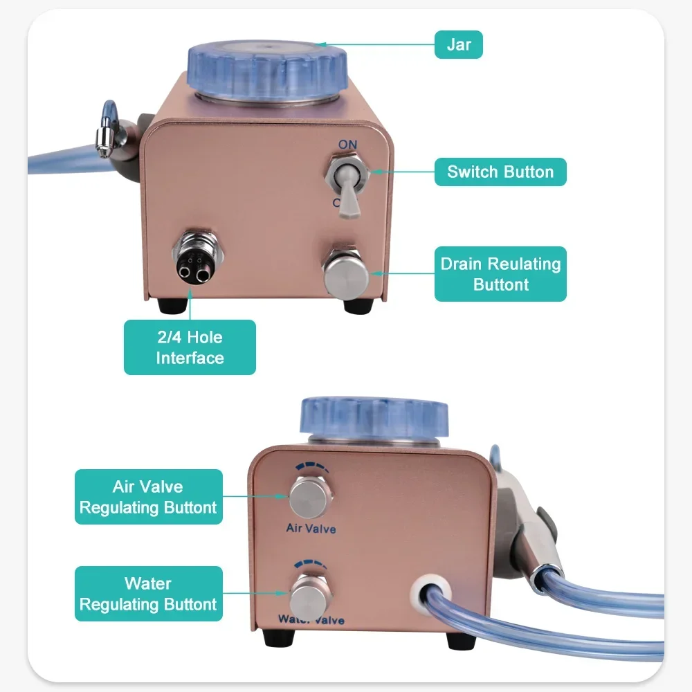 

SYJH Dental Air Abrasion Sandblasting Scaler Dental Cleaning Sandblasting 2/4 Holes Polishing Unit Teeth Whitening Equipment