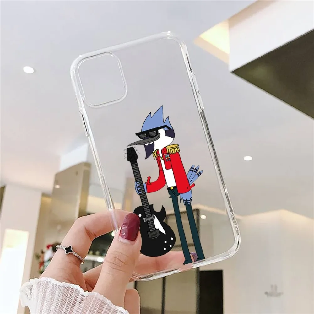 R-Regular Show Cartoon Phone Case For Iphone 15 11 13 14 Pro Max 7 8 Plus X Xr Xs Max Se2020 12mini Transparent Cover