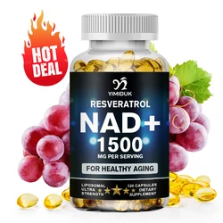 1500mg NAD Supplement - Liposomal NAD+ Supplement with Resveratrol, Stamina & Healthy Aging - Strength Capsules