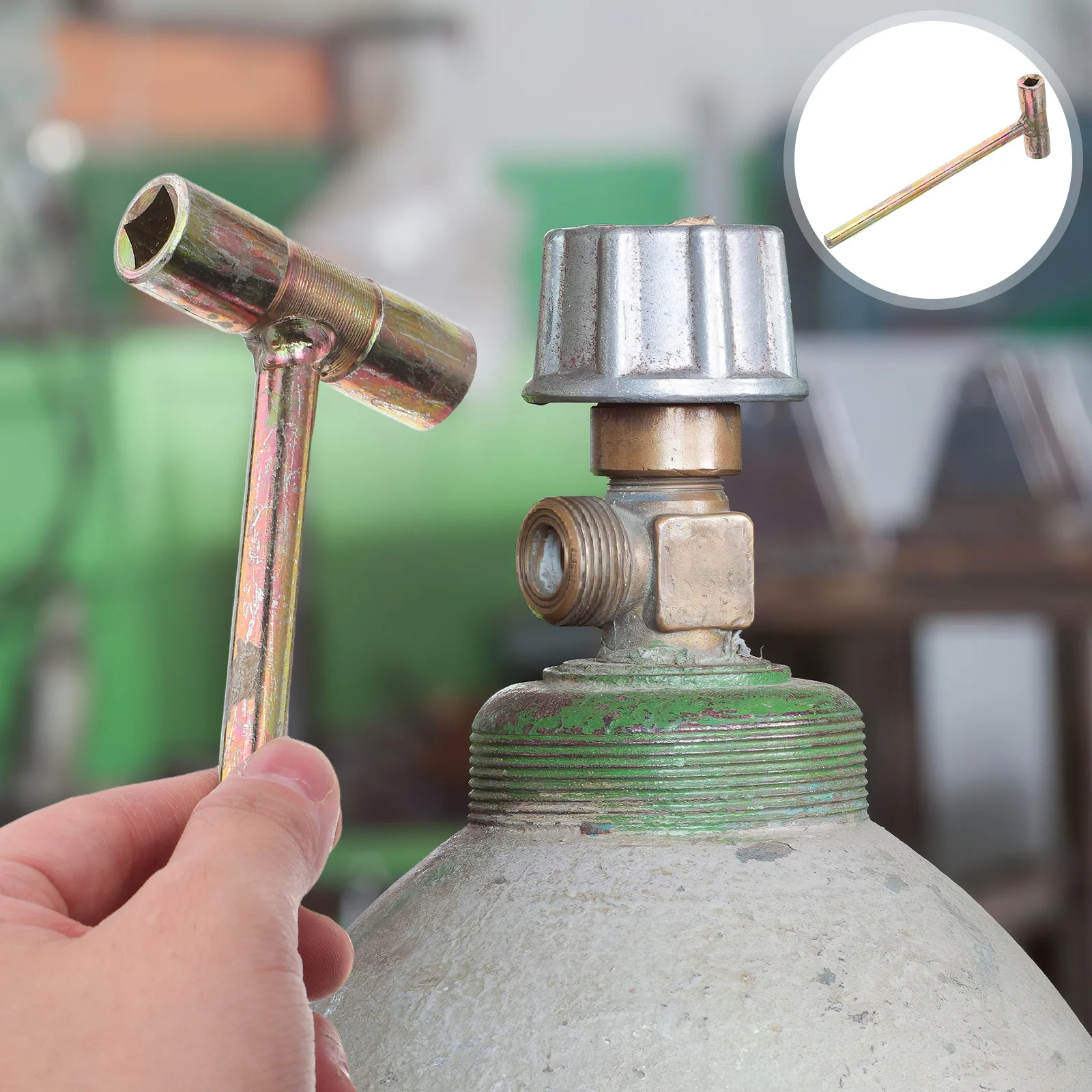 

2pcs Gas Cylinder Valve Wrench Heavy Duty Steel Multi-Function Tool For Acetylene Oxygen Propane Tank Pressure Adjustment
