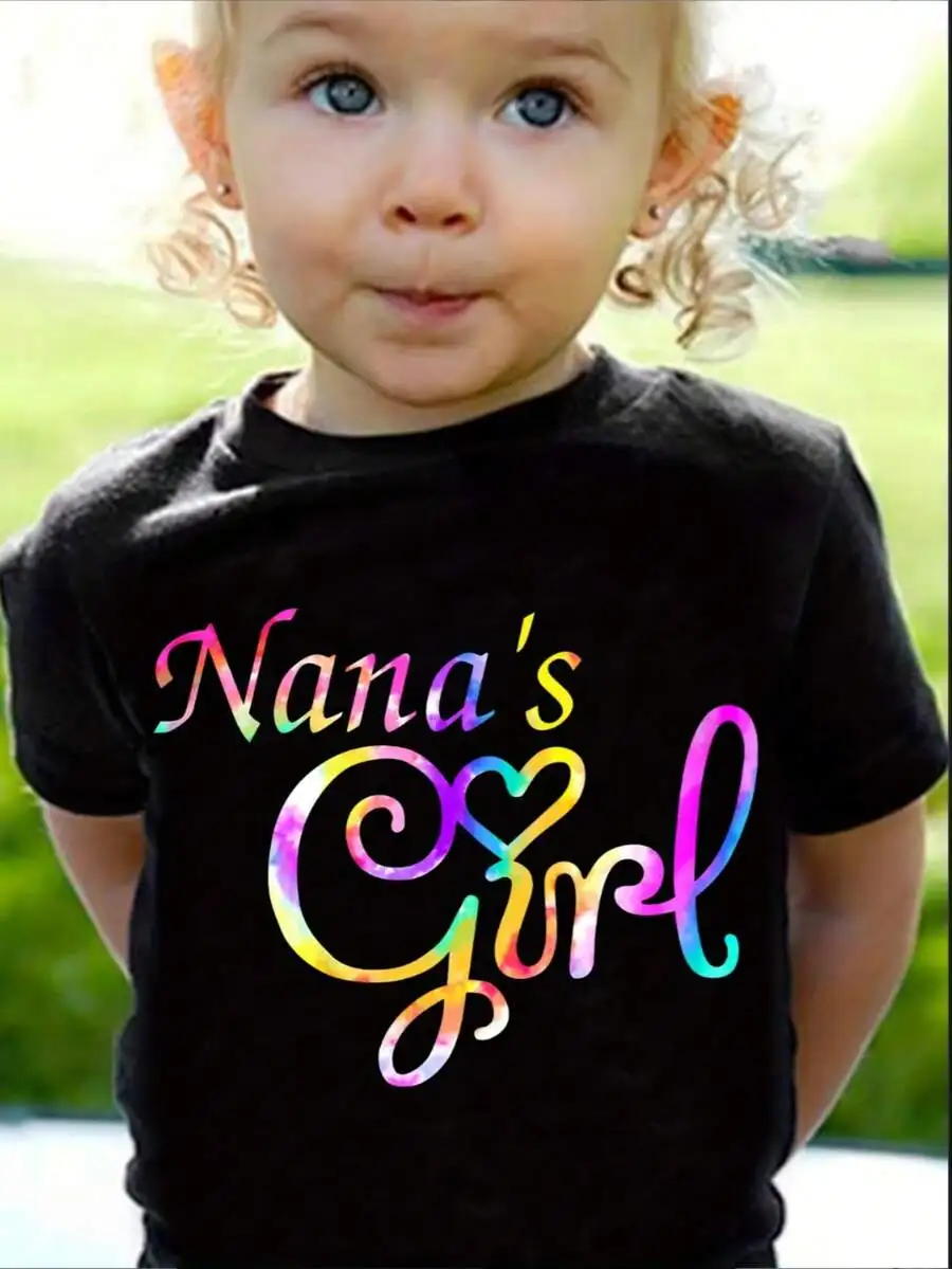 Cute Style For Both Boys And Girls Family Matching Shirts Nanas Girl Design Summer Gift For Granddaughter