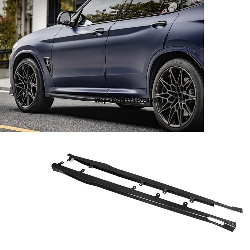Dry Carbon Fiber SQ Style Front Lip Splitter and Side Skirts for  X3M F97 2019-UP New Condition X3M F97 Bumper