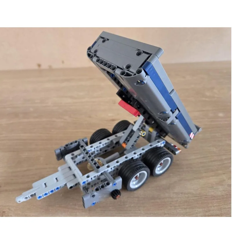 MOC-253247 New City Mini Construction Site Three-Axle Trailer Building Blocks Model, 208 Parts Educational New Year Toy Gift