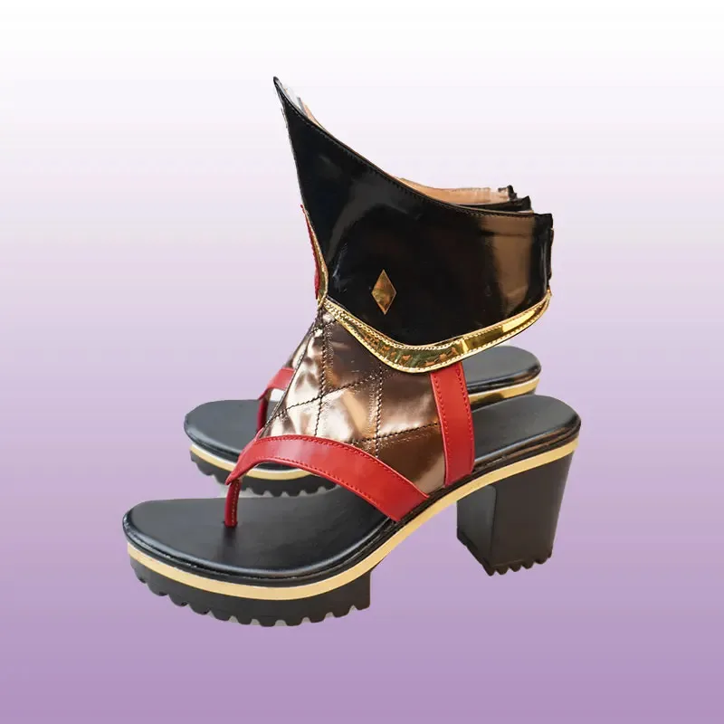 New Cosplay Boots Game Genshin Impact Kuki Shinobu Shoes Halloween Party Costume Accessories Custom Made view 3