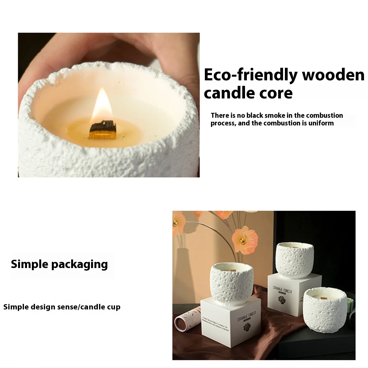

Creative Plaster Cup Scented Candle Wholesale Souvenir Smokeless Plant Soy Wax Premium Atmosphere Fragrance Ornaments