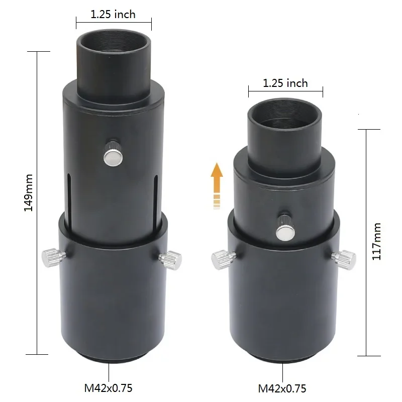 M42 do 1,25-calowy adapter do kamery teleskopowej z rurką przedłużającą do projekcji okularów Prime Focus Fotografia astronomiczna