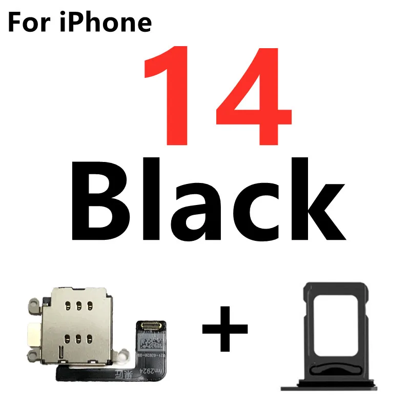 Nano Support Plateau Double SIM Pour IPhone 14 Pro / Pro Max - Space Black, Remplacement + Épingle Incluse
