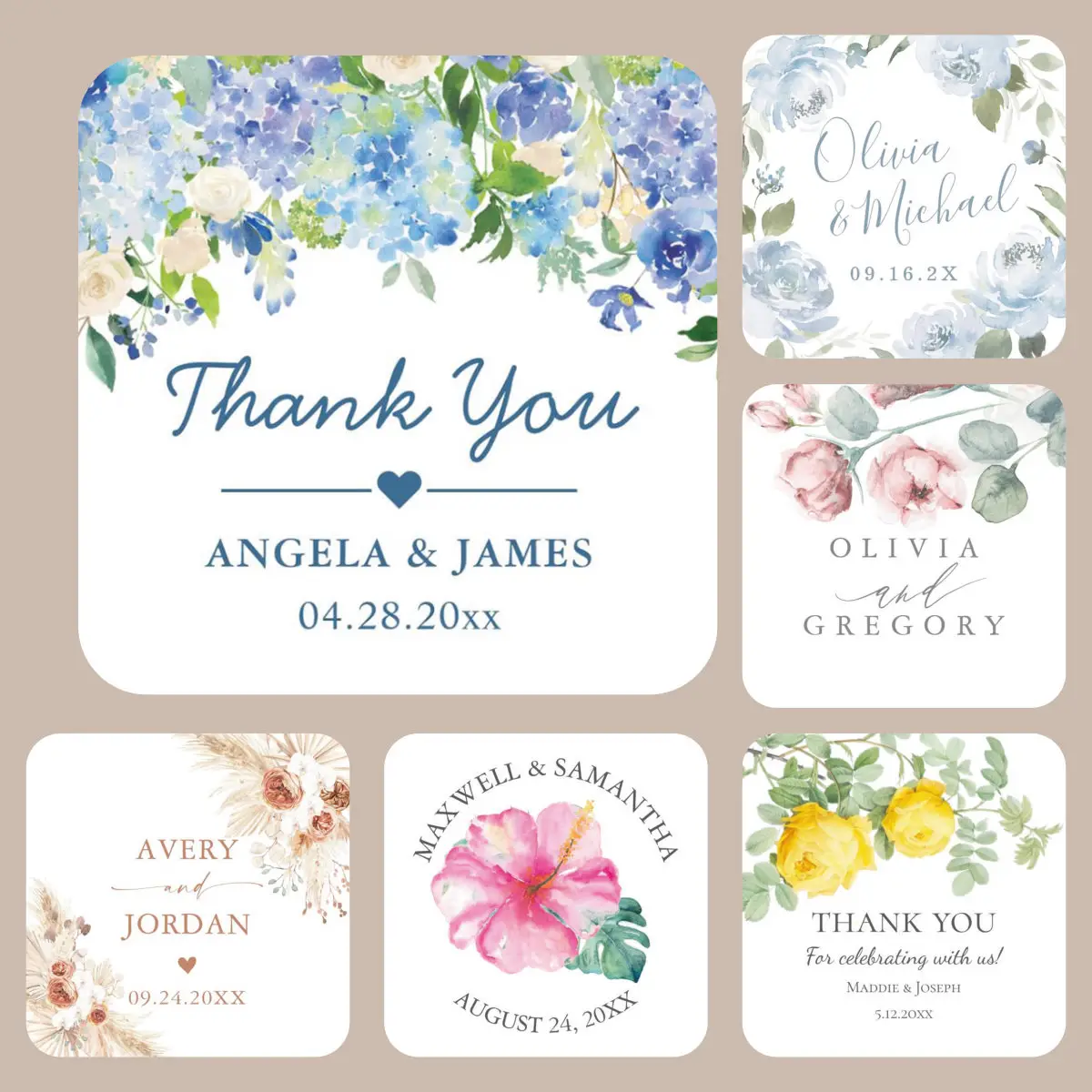 Custom Wedding Sticker Customize Wedding Labels Personalise Baptism Birthday Sealing Sticker Party Decor Supplies