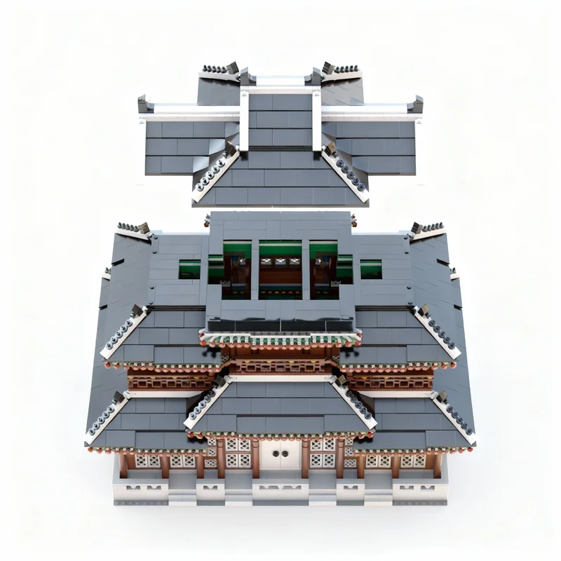 5981 peças MOC Manwoldae Hoegyeongjeon 만월대 회경전 Modelo Modular de Paisagem Urbana Blocos de Construção Brinquedos de Construção Presentes de Natal