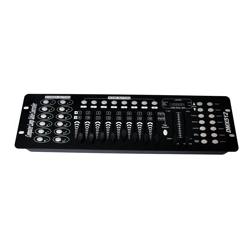 Freeshipping DMX192 CONTROLLER Mini Size Zwarte Behuizing Computer Lamp Tafel Controller 110 v-220 v TOPTOP Verlichting LCD Display