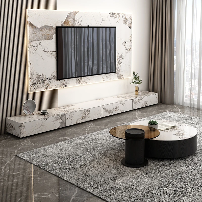 Storage Display TV Cabinet Designer Modern Living Room Nordic Italian Tv Table Light Luxury Simple Muebles Trendy Furniture