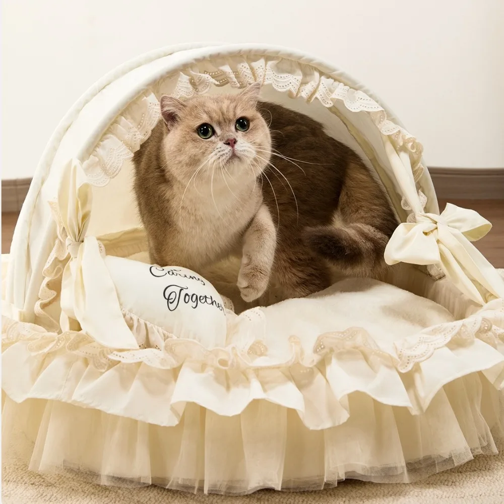 Pet Nest Removable and Washable Malzis Small and Medium Sized Dog Beds Mats Soft and Comfortable Cat Nest Semi-enclosed