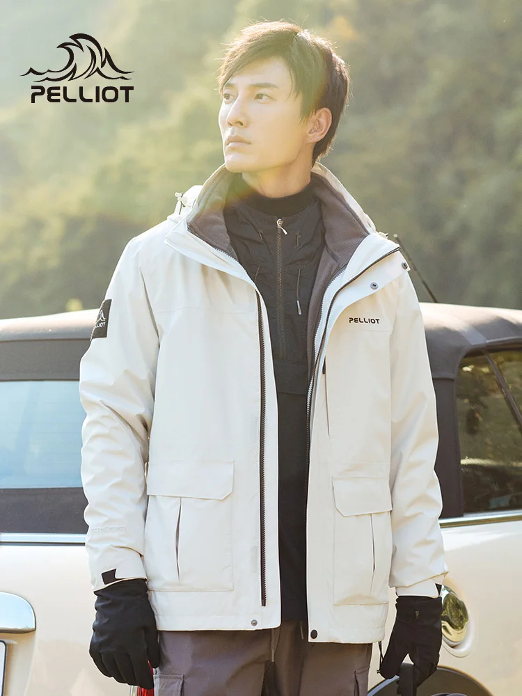 Pelliot men's winter Jacket  WaterProof Breathable softshell windbreakers Out Coat female jacket mont outdoor coat fleece  suit