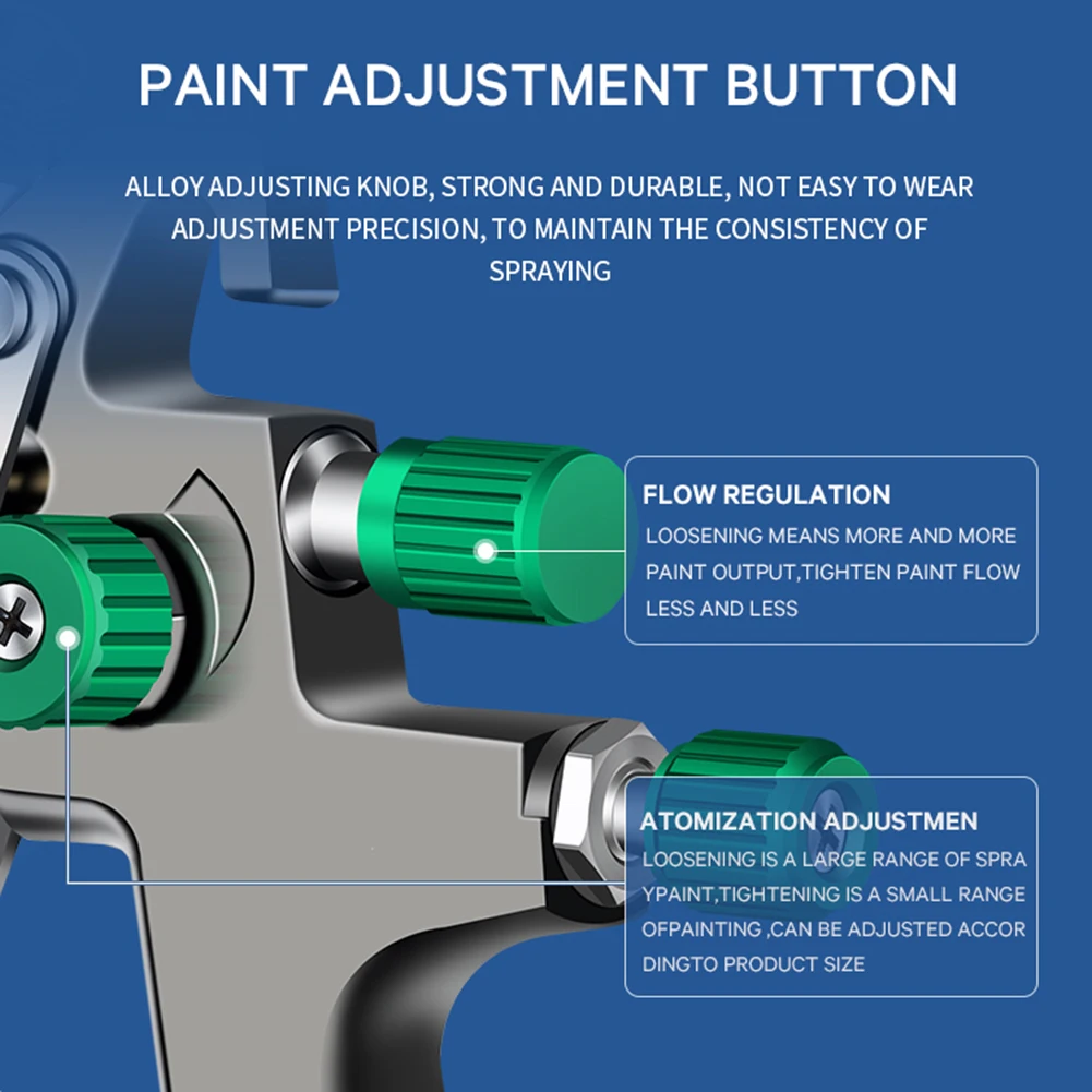 Spray Gun 1.3/1.4/1.8mm Steel Nozzle Gravity Feed Paint Spray Gun Machine for Car Painting Furniture Wall DIY Painting Kit