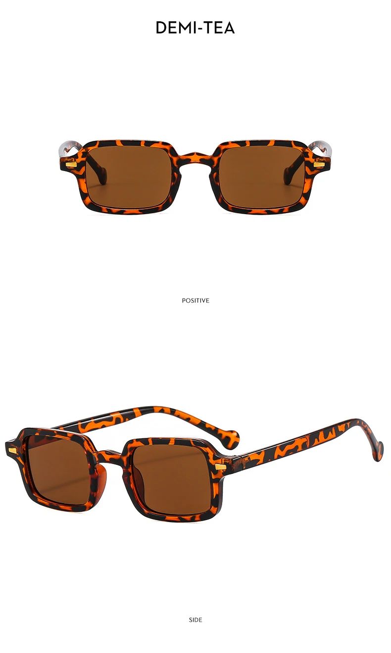 8 Teile/satz Luxuriöse Rechteck Sonnenbrille Frauen Oval Vintage Quadrat Sonnenbrille Männer Shades Weibliche Brillen Anti-glare Gläser – Detail 11