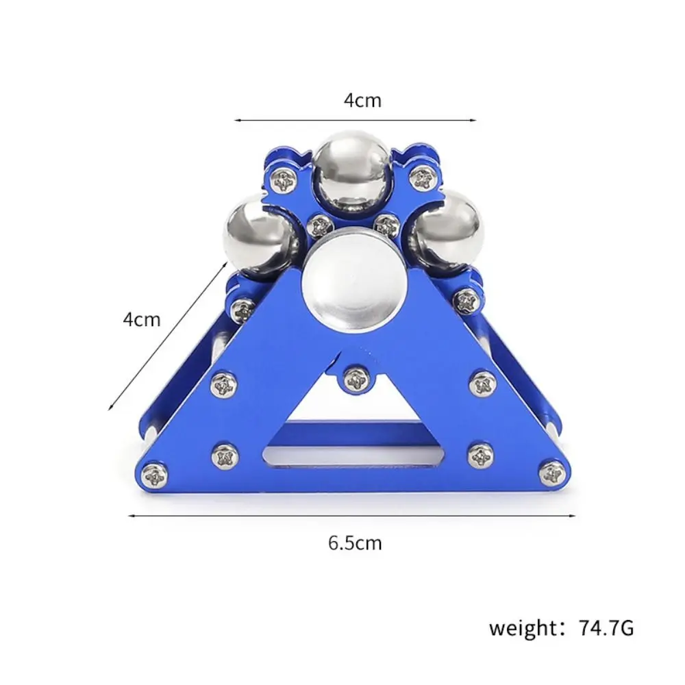 Triangolo con punta delle dita Giroscopio meccanico doppio pendolo Mulino a vento Spinner a mano Ruota panoramica Pignone con punta delle dita in metallo