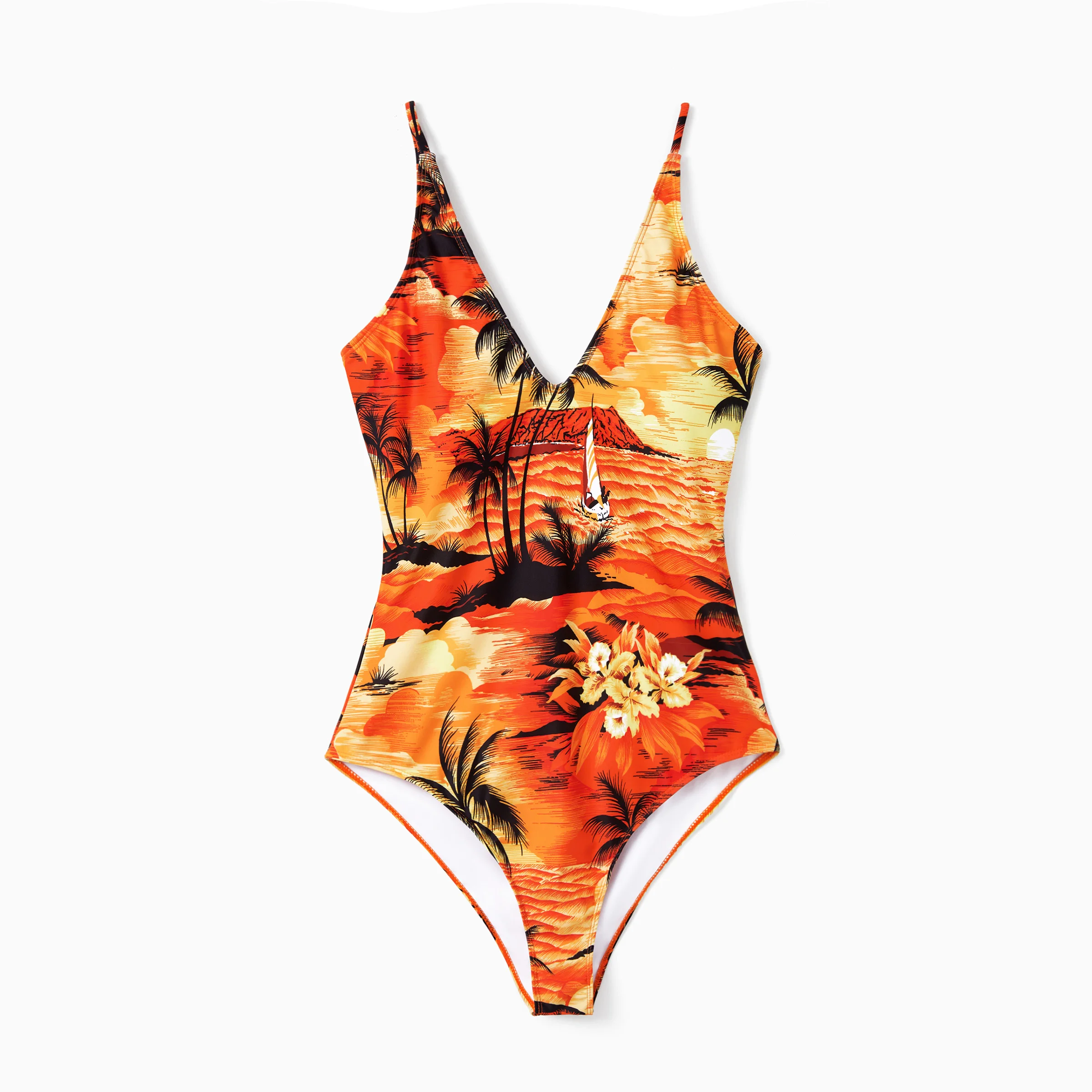 Maiô feminino havaiano tropical PatPat