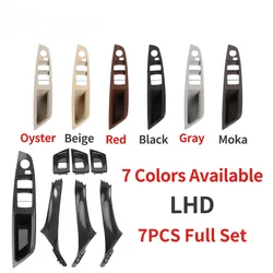 Carbon Fiber LHD Car Interior Door Handle Fit For BMW 5 series F10 F11 520d 525d 530d 535i Inner Panel Pull Trim Cover