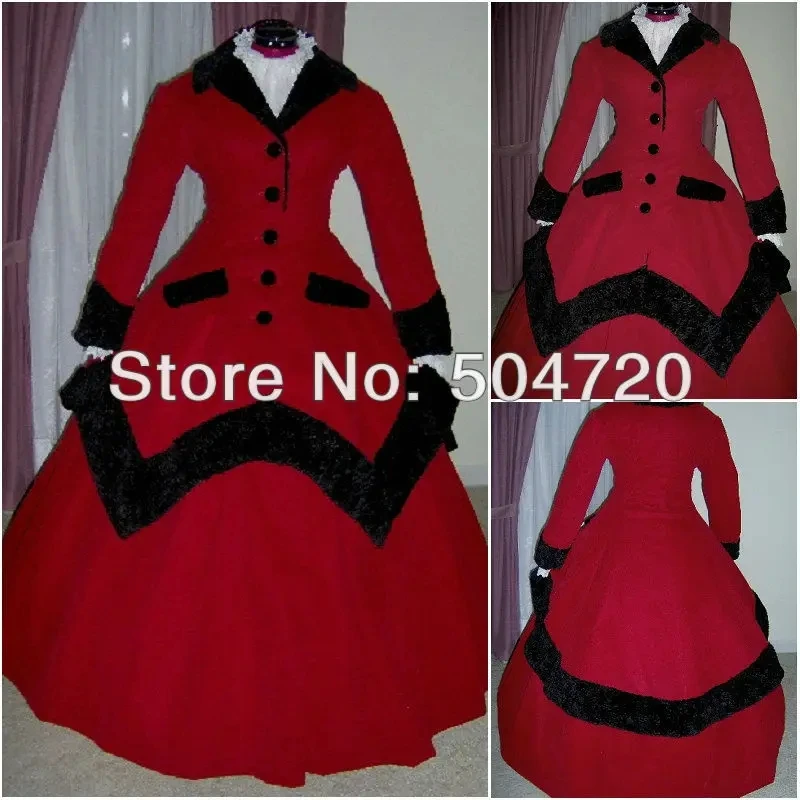 Maßge schneiderte viktoria nische Kleid1860s Scarlett Bürgerkrieg südlichen Belle Kleid Marie Antoinette Kleider US4-36 v202