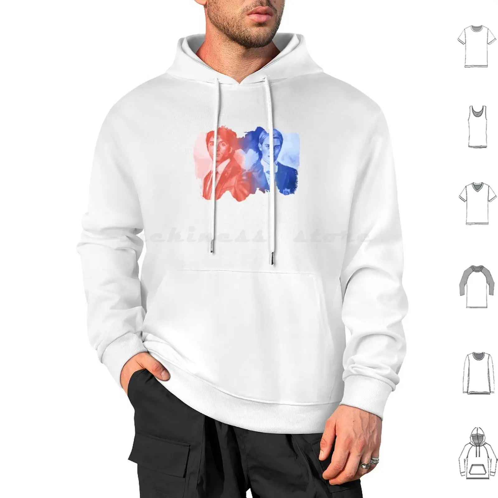 Alex And Henry-Red , White And Royal Blue Hoodies Long Sleeve Red White And Royal Blue Rwrb Alex And Henry Alex