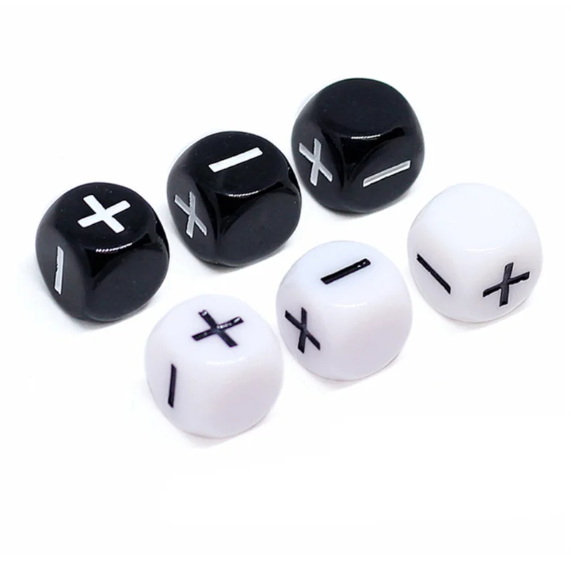 3Pcs/set New Addition and Subtraction Symbol Dice Operation Baby Teaching Assistant Props 15mm