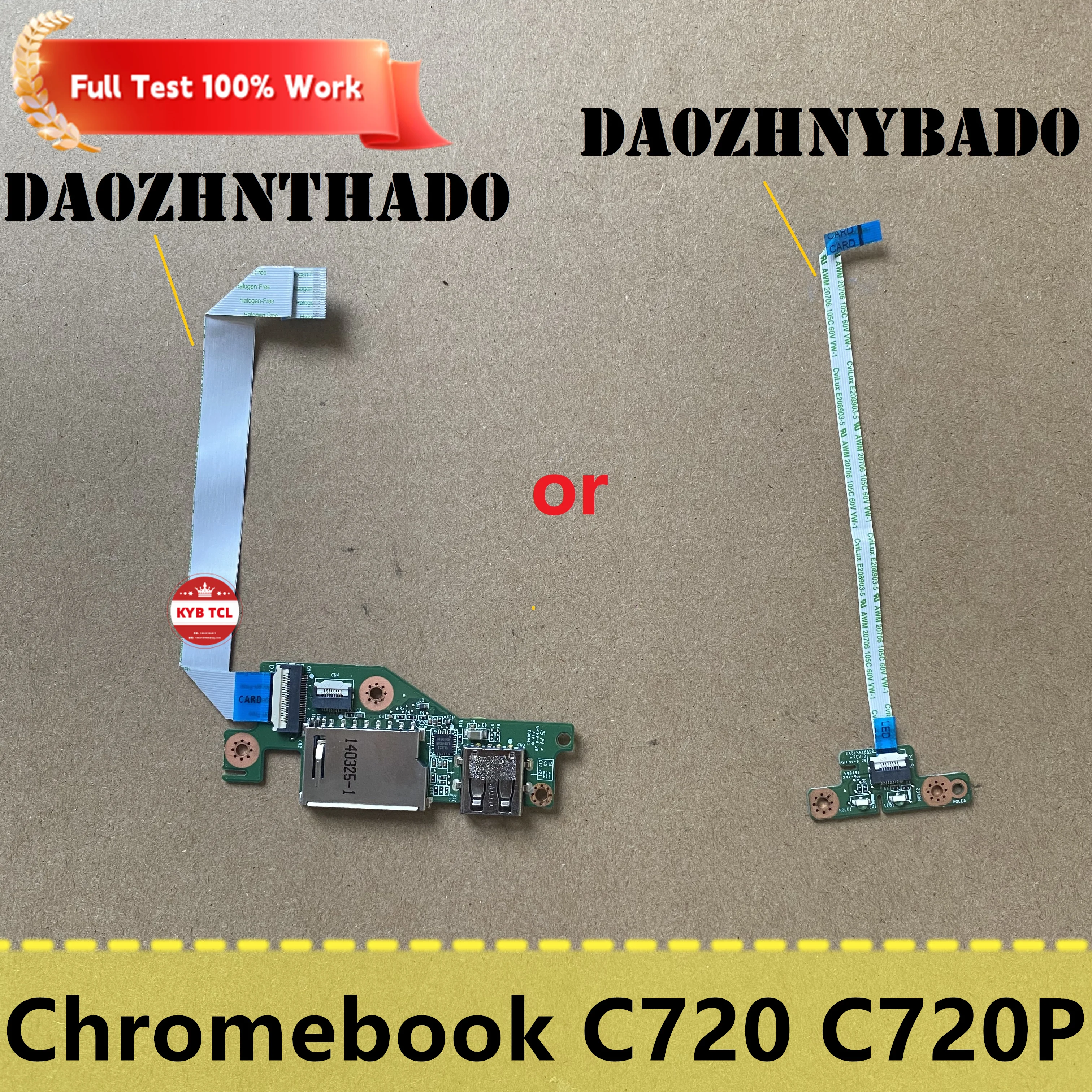 For Acer Chromebook C720 C720P C740 Laptop LED Board w Cable Or USB Card Reader Board + Cable DA0ZHNYBAD0 DA0ZHNTHAD0 Notebook