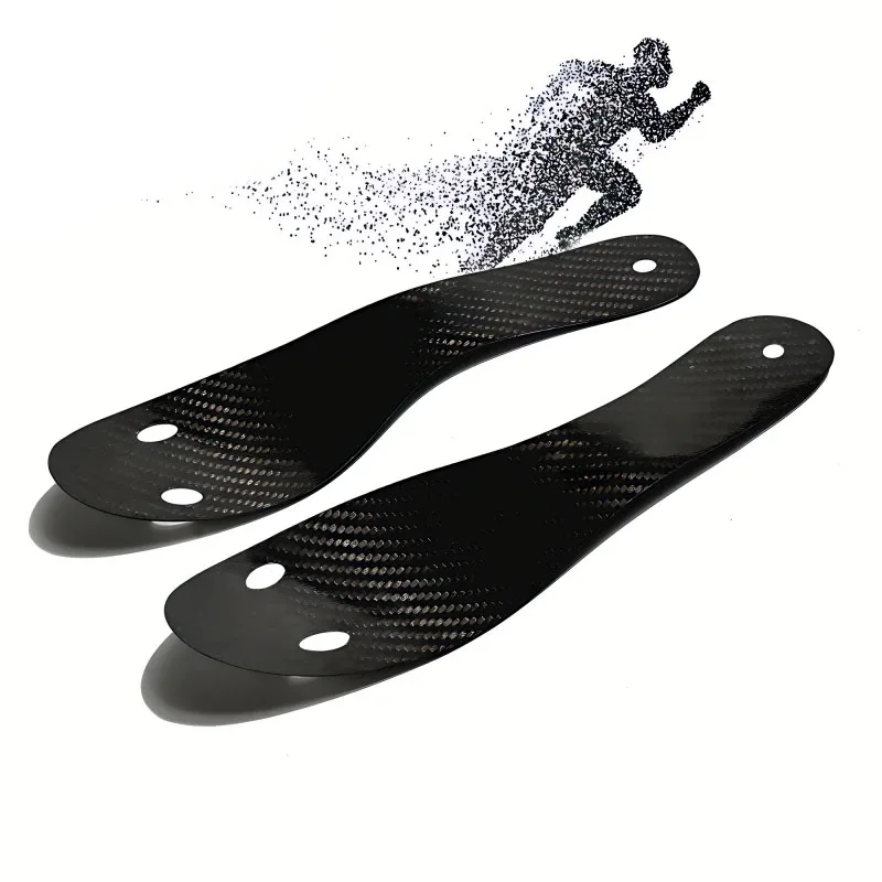 1Pair Carbon Fiber Insole-Full Foot Palm Carbon Plate Strong Boost Insole 35° for Running Arch Support Sports Enhanced Anti Tors