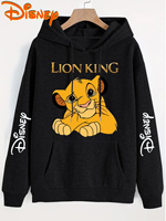 Disney Simba Lion King Pattern Women Hoodie Autumn Winter Casual Unisex Pullover Sweatshirt Clothing Hoody Streetwear Oversized