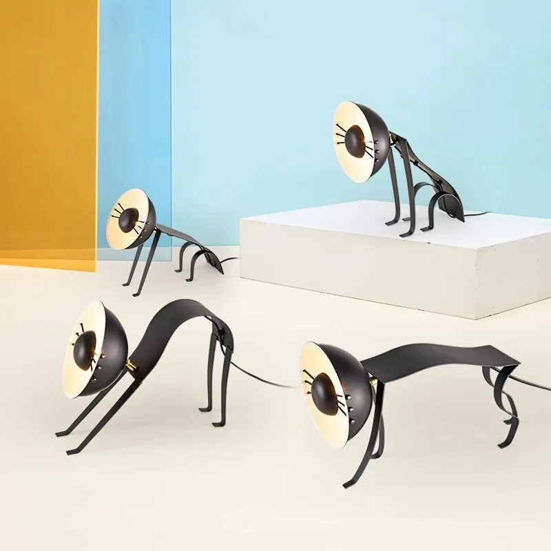 Nordic Iron Cat Table Lamp Cute Table Lamp for Living Room Home Deco Bedroom G9 LED  Animal desk lamp