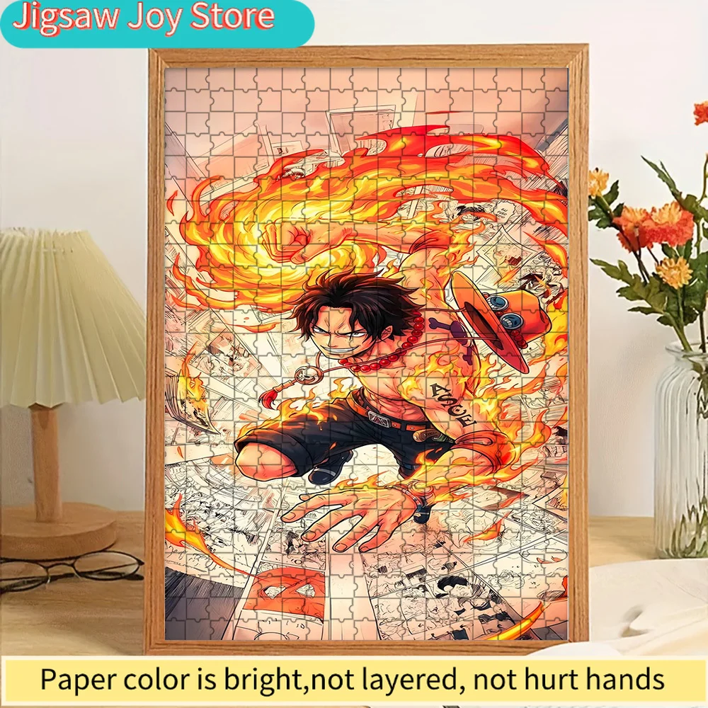 

Anime One Piece Portgas D. Ace Flame Power Manga Background Paper Puzzle, Premium High Definition Vivid Print, Smooth Burr-Free