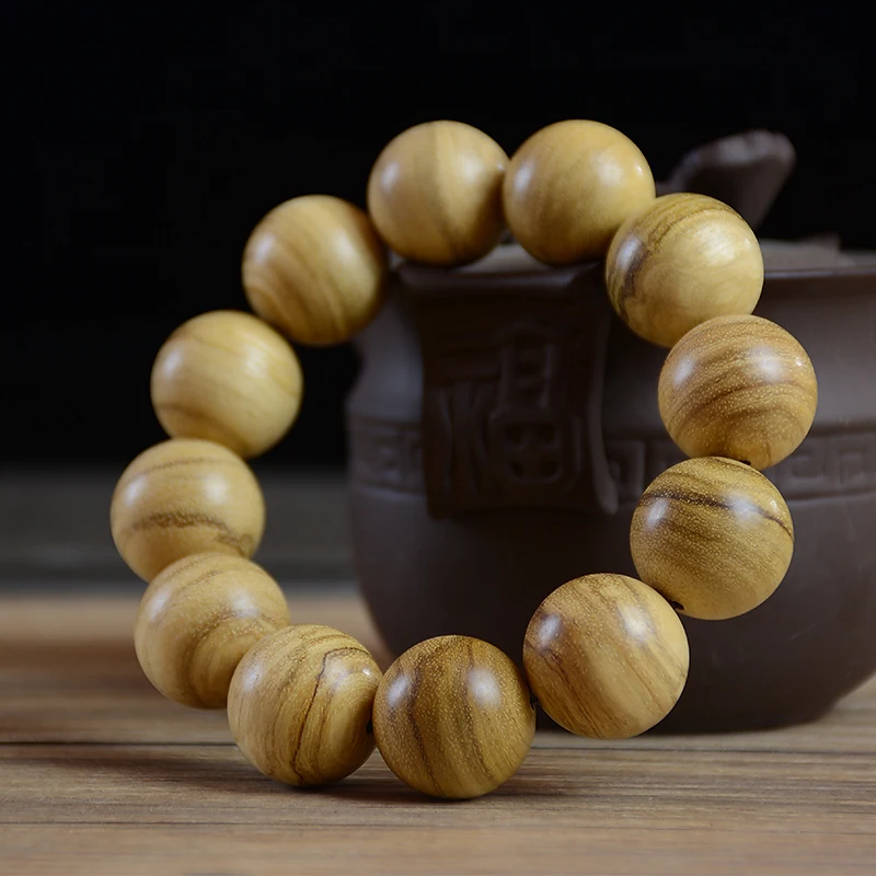 

Vietnam Milk Flavor Wood Bracelet Natural Agarwood Beads Sandalwood 20mm Bracelet Wen Play Prayer Beads Jewelry