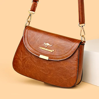 Bolsa Crossbody de couro macio para mulheres, designer famoso, bolsa feminina, sacos de ombro, carteira de luxo, alta qualidade, menina, 2024