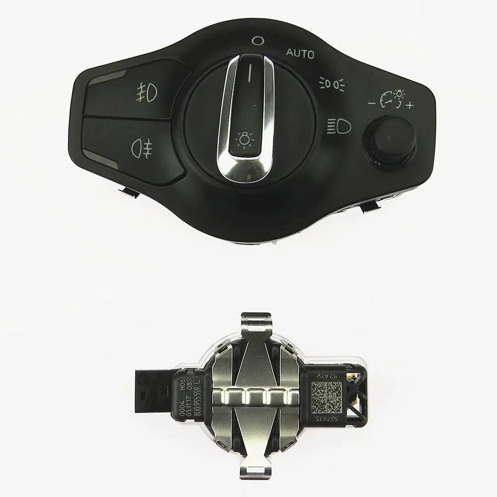 SCJYRXS  Chrome Headlight Switch 8U0955559 Rain Sensor 8K0941531AS For A4 S4 A5 S5 Q5 8K0941531AS 8U0 955 559 B 8U0 955 559 C