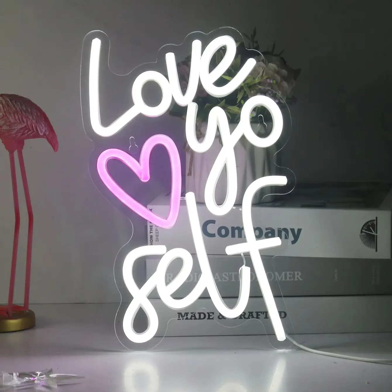 Chi-buy LED Neon love go self USB Powered Neon Signs Night Light 3D Wall Art & Game Room Bedroom Party Decor Lamp Signs