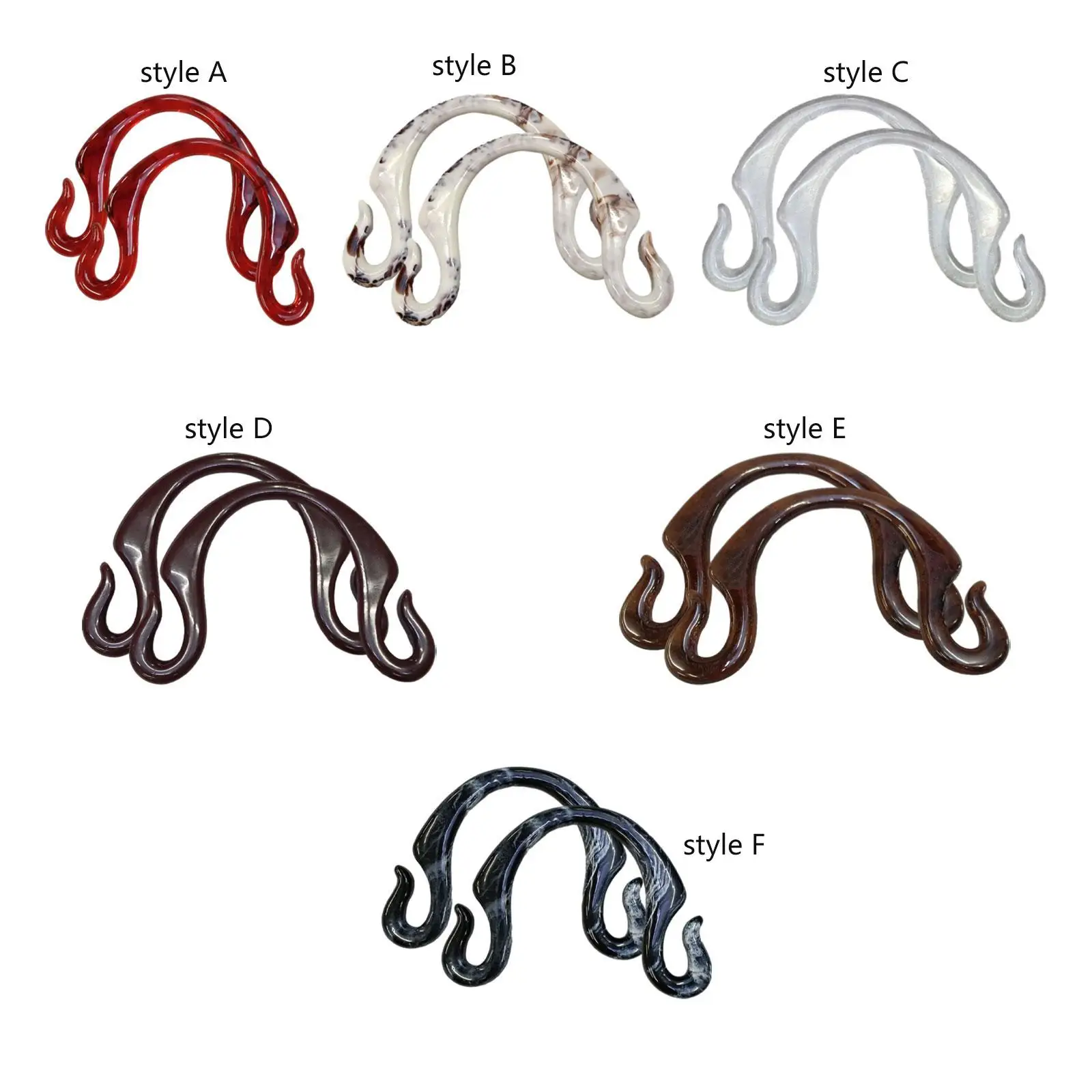 2Pcs Resin Handbag Handles Professional Replace Portable Premium Accessory Handbag Handle Making Purse Supplies