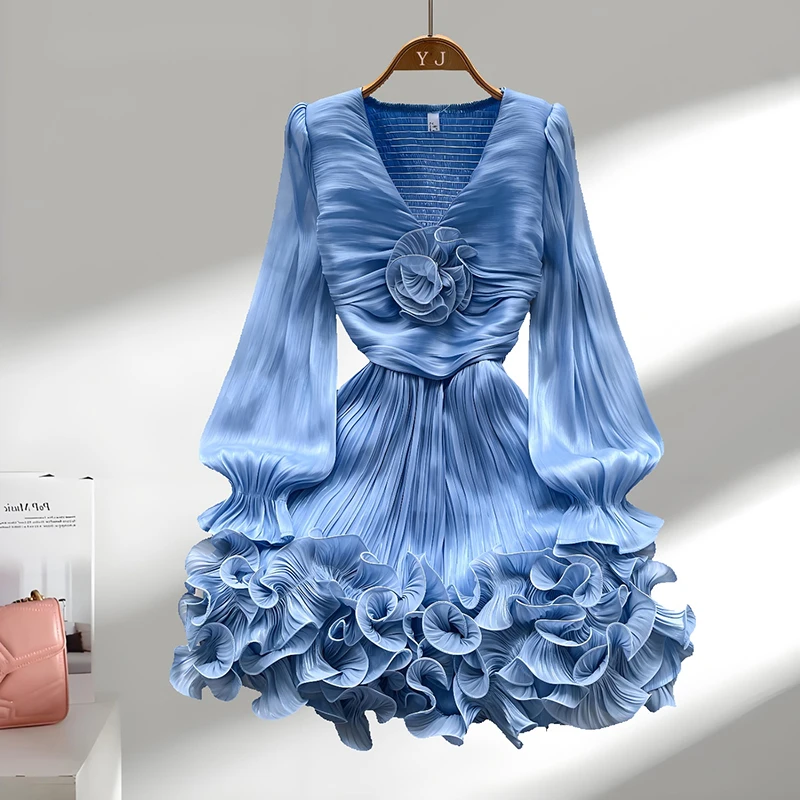 Tiered Chiffon Bridesmaid Dresses 2026 for Women Ruffles Stretch Short Dress Fashion Elegnat Evening Party Mini Dress Female