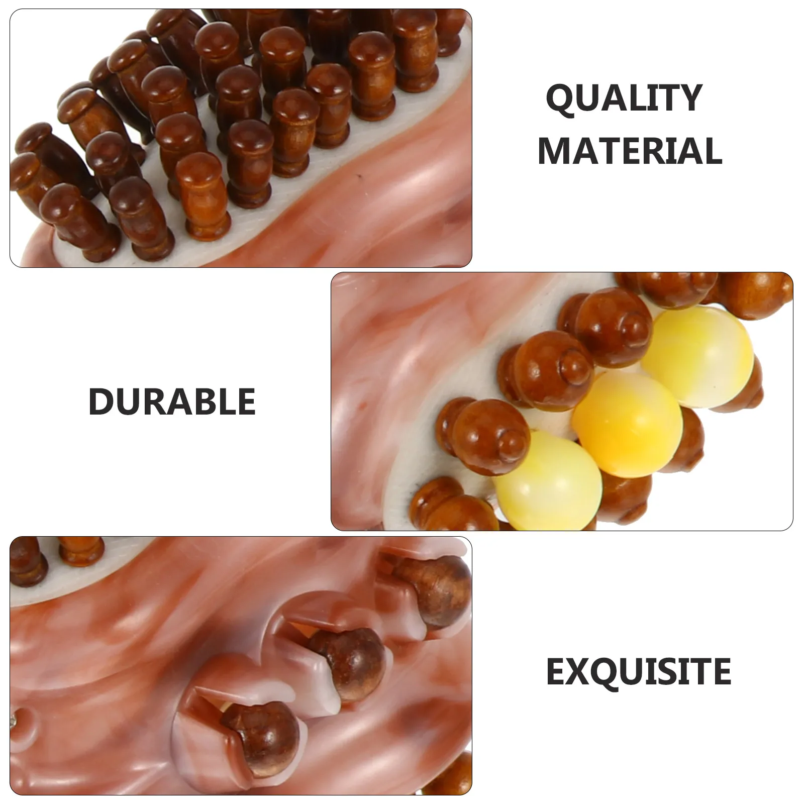 

1 шт., массажный молоток, двухсторонний ручной массажер для тела, пластиковые деревянные бусины, легкий портативный для снятия стресса всего тела