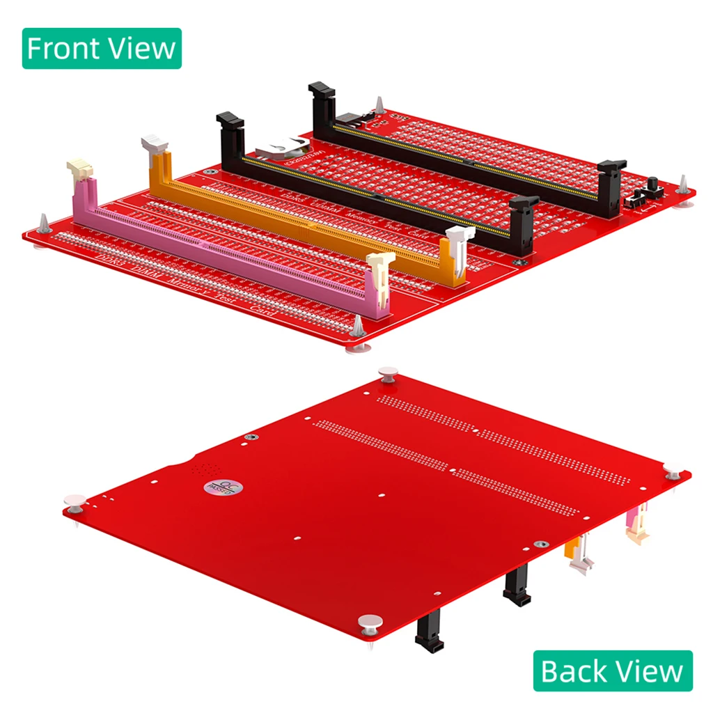 Imagem -04 - Cartão de Teste de Memória com Indicadores Led Combo para pc Desktop Computer Memory Tester Ddr3 Ddr4 Ddr5 Ddr3 Rdimm Udimm em 1