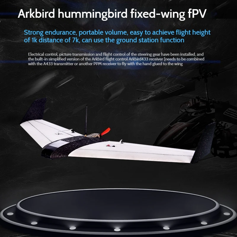 Arkbird-Asa fixa FPV em um com GPS, Flight Control Chart, Transmissão RTF Dji Óculos, disponível